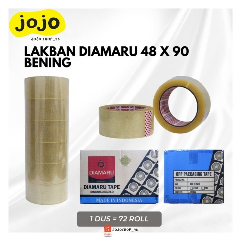 

Lakban OPP DIAMARU Bening / Cokelat 48mm x 90 Yards