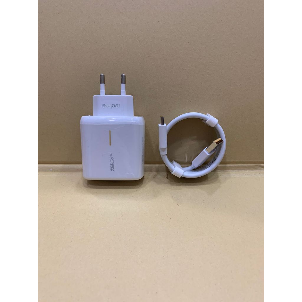 Wall Charger REALME 65W Fast Super Vooc + Kabel Usb Type C Max 65Watt