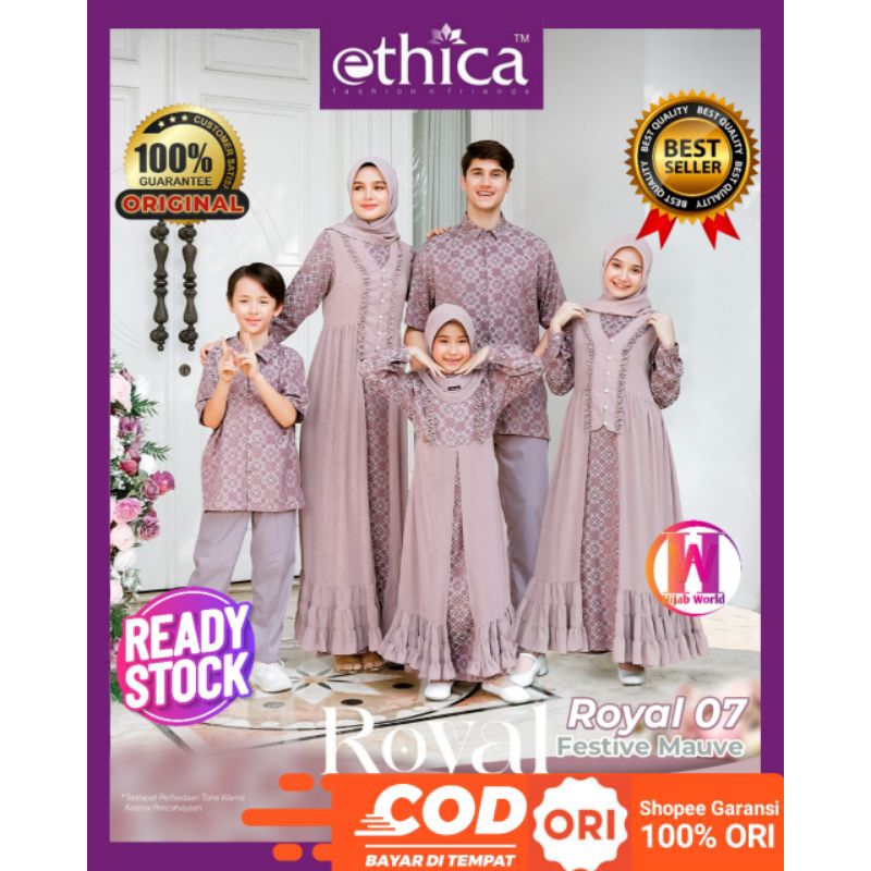 ETHICA Sarimbit Royal 07 Festive Mauve / Sarimbit Keluarga Lebaran 2024 / Baju Lebaran Family Set 20