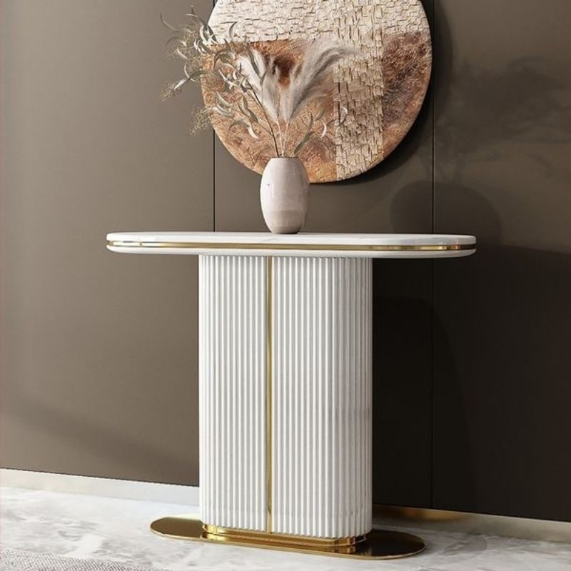 meja konsol marmer meja pajangan konsol table marble