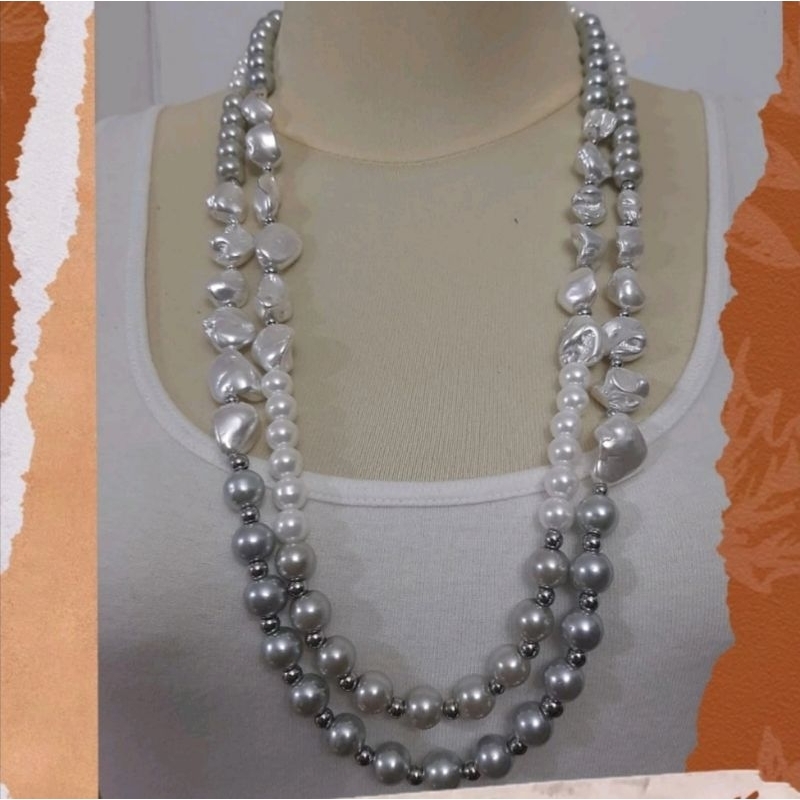 #kalung wanita mutiara shell asli dari kerang