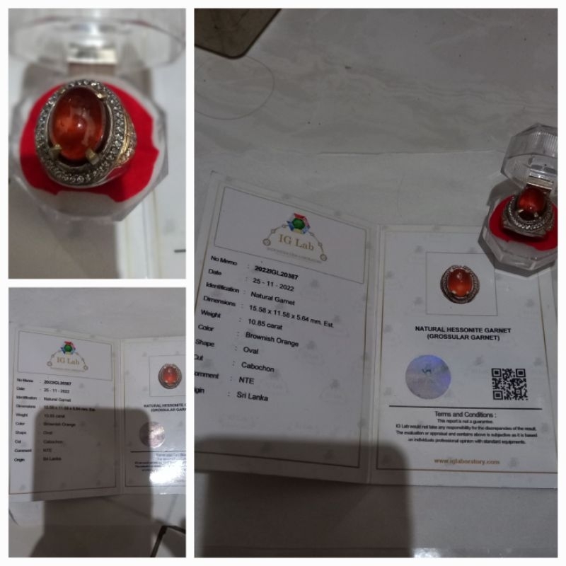 Natural Hessonite Garnet (grossular garnet)