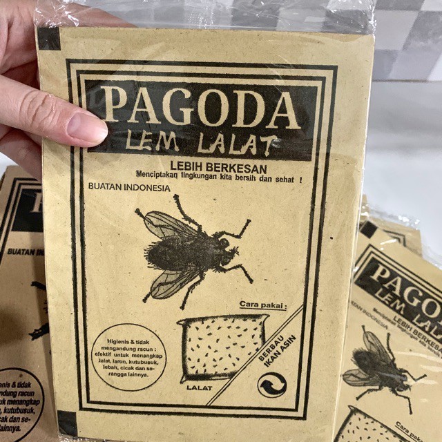 Lem Perangkap Lalat Kertas Jebakan Serangga Kecoa Cicak Kimo Pagoda