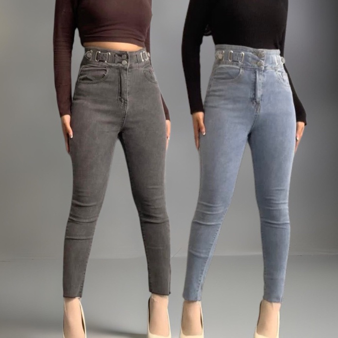 Stok Baru LUXEDLABEL  19 JEANS  Celana Panjang Highwaist Wanita Jeans Import Premium Quality Jeans W