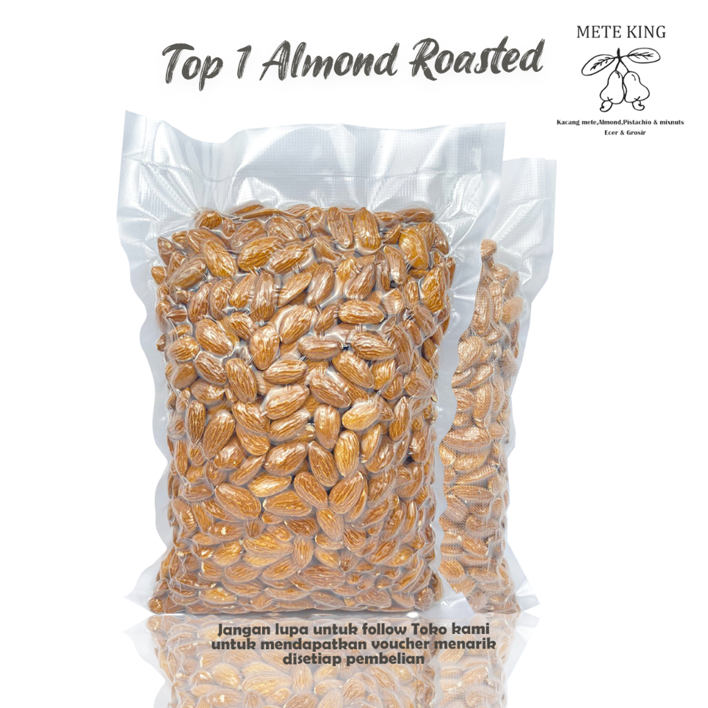 

Almond roasted king premium whole natural healty food oven panggang