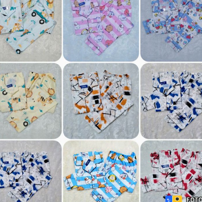 Terlaku VeriFel Piyama Print Baju Tidur CowokCewek RemajaDewasaJumbo Motif AbstrakBT21 Katun Lembut 