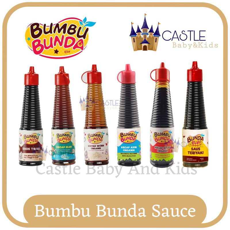 

Castle - Bumbu Bunda Organic Kecap Manis - Kecap Asin - Saos Tiram - Minyak Wijen - Kecap ikan Organik - Bumbu MPASI