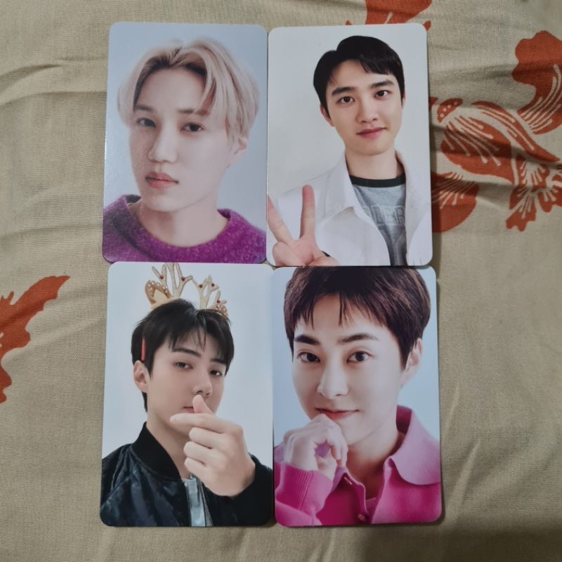 [READY STOCK] PHOTOCARD EXO PINK CHRISTMAS FORTUNE CARD MD FANMEETING 2023 EXO CLOCK FORTUNE SCRATCH