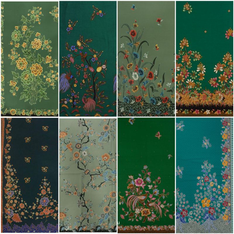 KAIN BATIK WARNA HIJAU IJO TOSCA SERAGAM BRIDESMAID CIBULAN HITAM MANIS UNGGUL JAYA BATIK