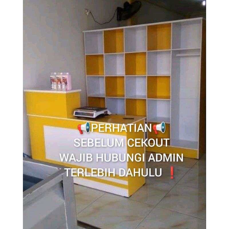 paketan Rak laundry + meja kasir