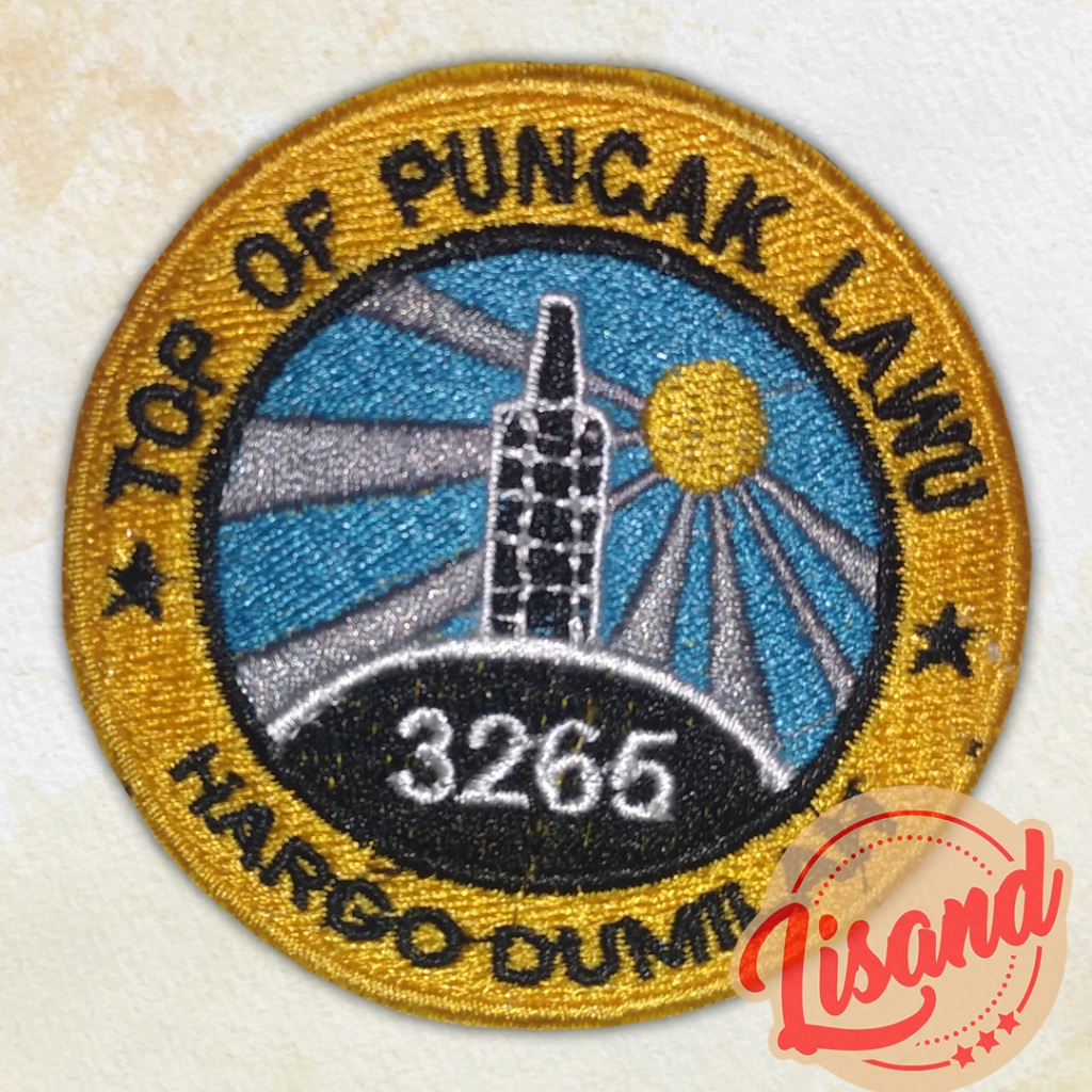 Patch Emblem Bordir Gunung Lawu