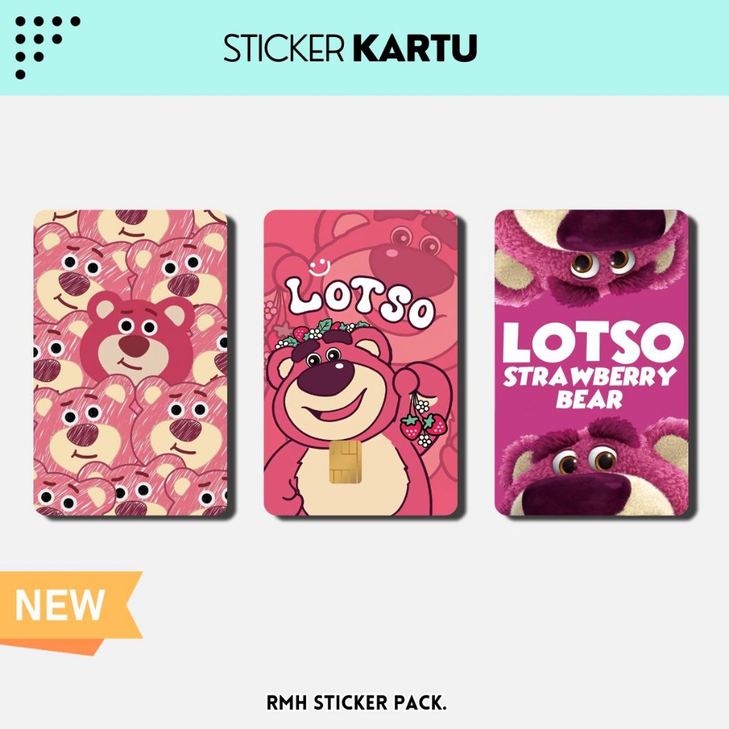 

Sticker Kartu ATM | Flazz | E-M0ney / Skin Card / Garskin Kartu || Tema Lotso Toy Story