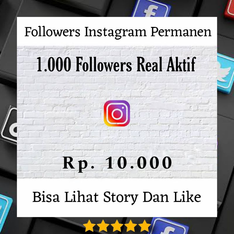Jasa 1000 Follower Instagram Real Aktif Permanen Bergaransi