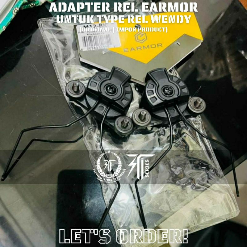 ORIGINAL 100% Adapter Rel Rail Earmor Untuk Helm Wendy / Rel Wendy