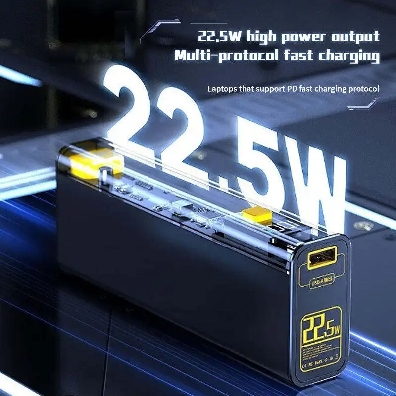 MH - Powerbank 16800mAh Fast Charging 22.5W PD20W Transparant