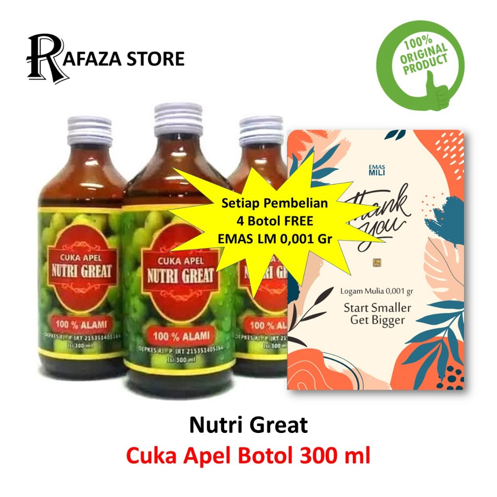 

Cuka Apel Nutri Great 300 ml