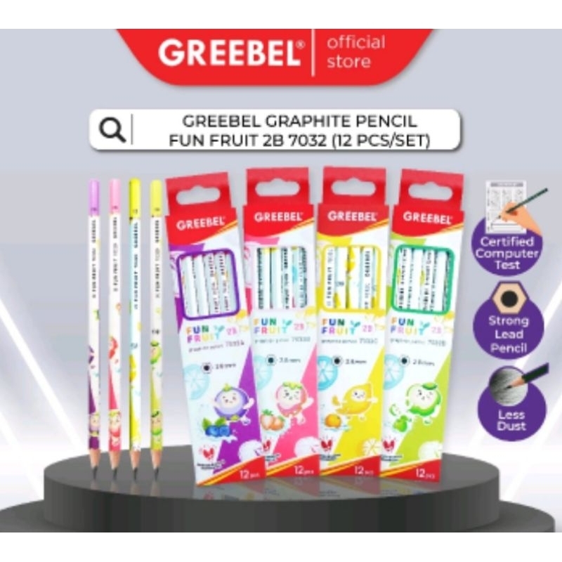 

( 1 pcs ) Pensil Greebel 2B Karakter