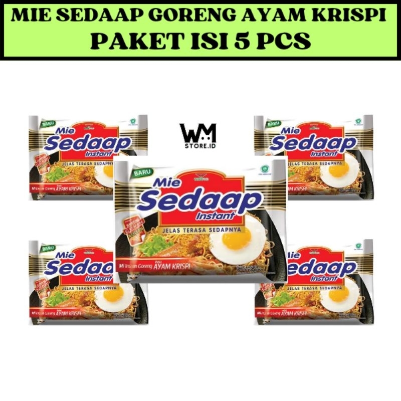 

(BUNDLING 5 PCS) MIE SEDAP GORENG AYAM KRISPY