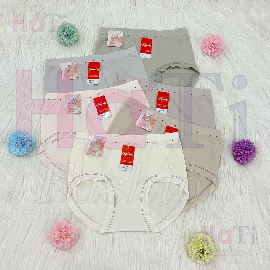 Celana Dalam CD Misslily 6011 - Seamless - Anti Nyaplak - Highwaist - Free Size (Setara Size XL)