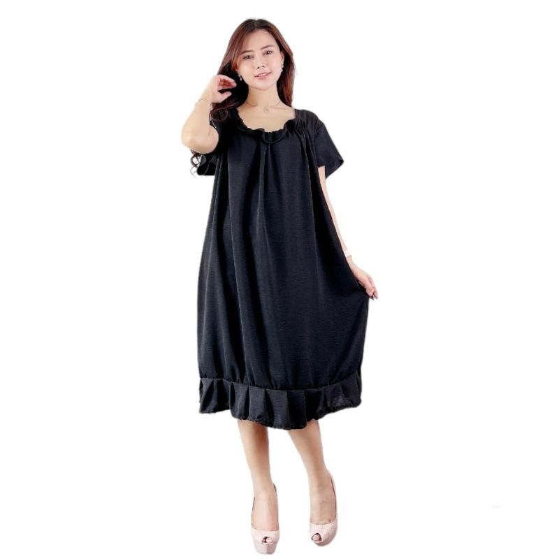 Supplier_Kenzistore - Dress Fuji Premium airflow crincle Daster Dress fuji JUMBO XL fashion wanita m