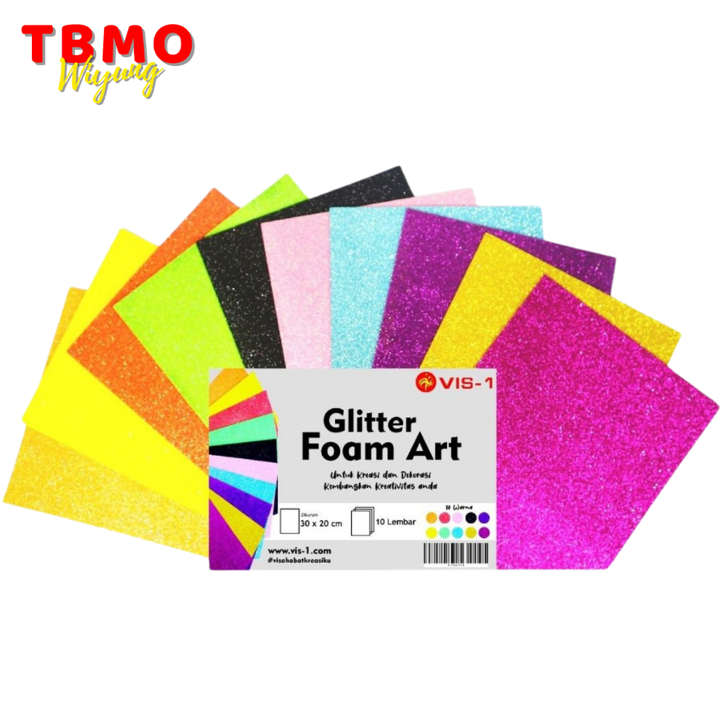 TBMO Glitter Foam Art VIS-1 / Foam Kerajinan Tangan Glitter Dan Polos