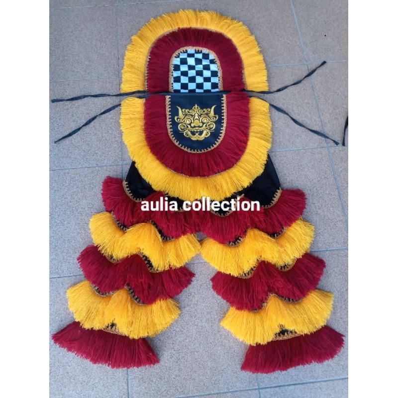 celana/sual barongan dewasa warna marun kuning bordir