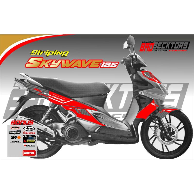stiker striping Suzuki Skywave/SKYWAVE 125/motif keren