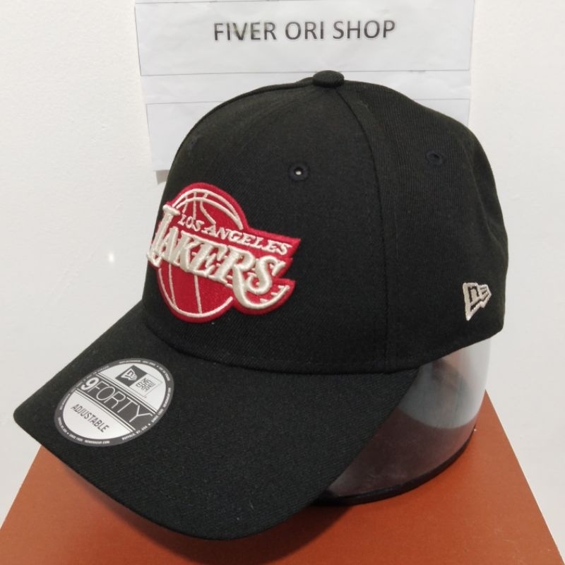Topi New Era Original 100% Scarlet 9Forty NBA LA Lakers New