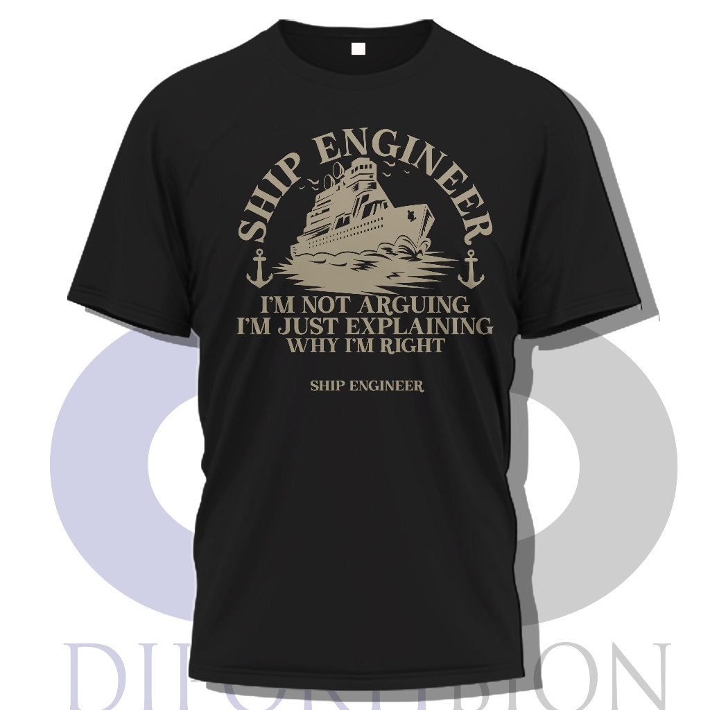 Ship Engineer Short T Shirt / Teknik Perkapalan Kaos Distro Lengan Pendek