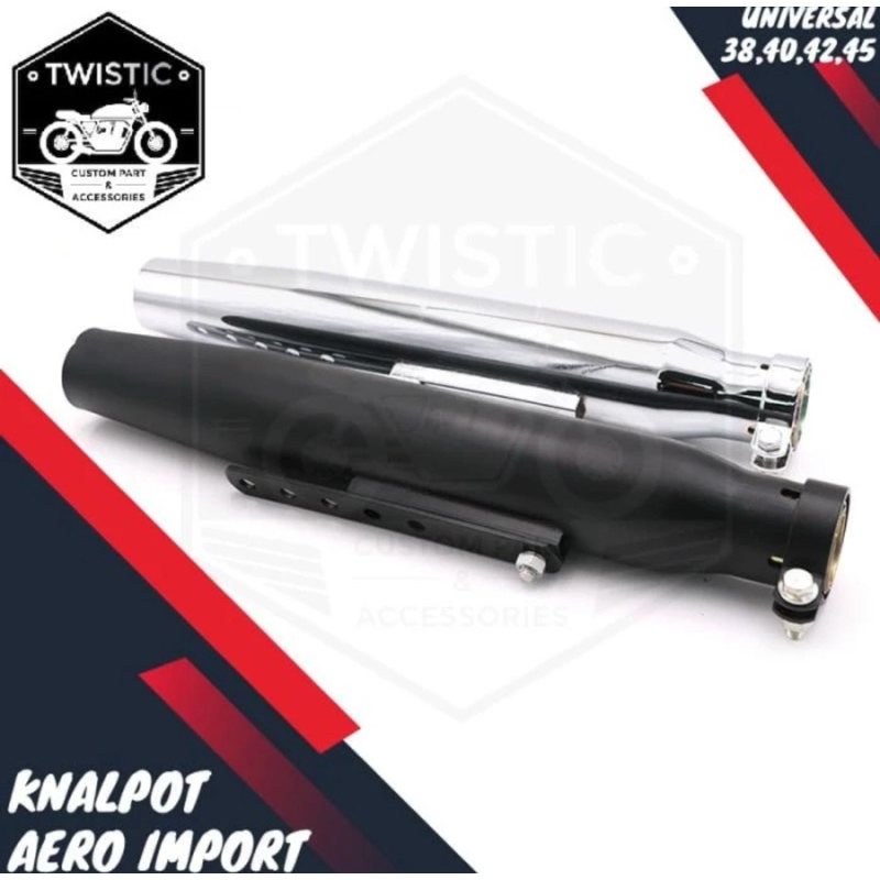 Knalpot Muffler Custom Aero Motor W175 Benelli XSR 155 Harley