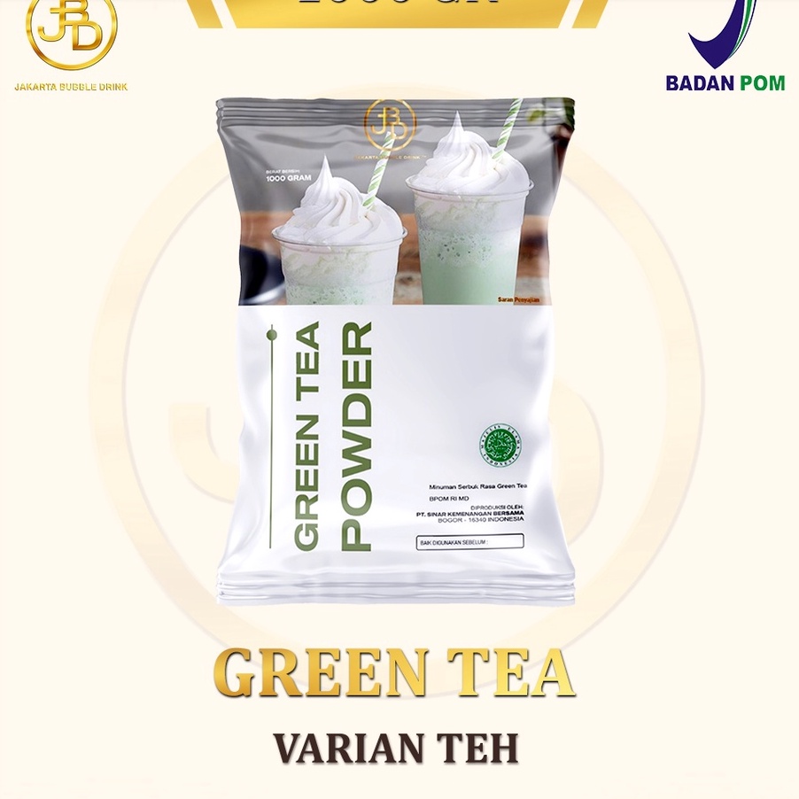 

GROSIR Bubuk Minuman Premium GREEN TEA Jakarta Bubble Drink BPOMHALAL
