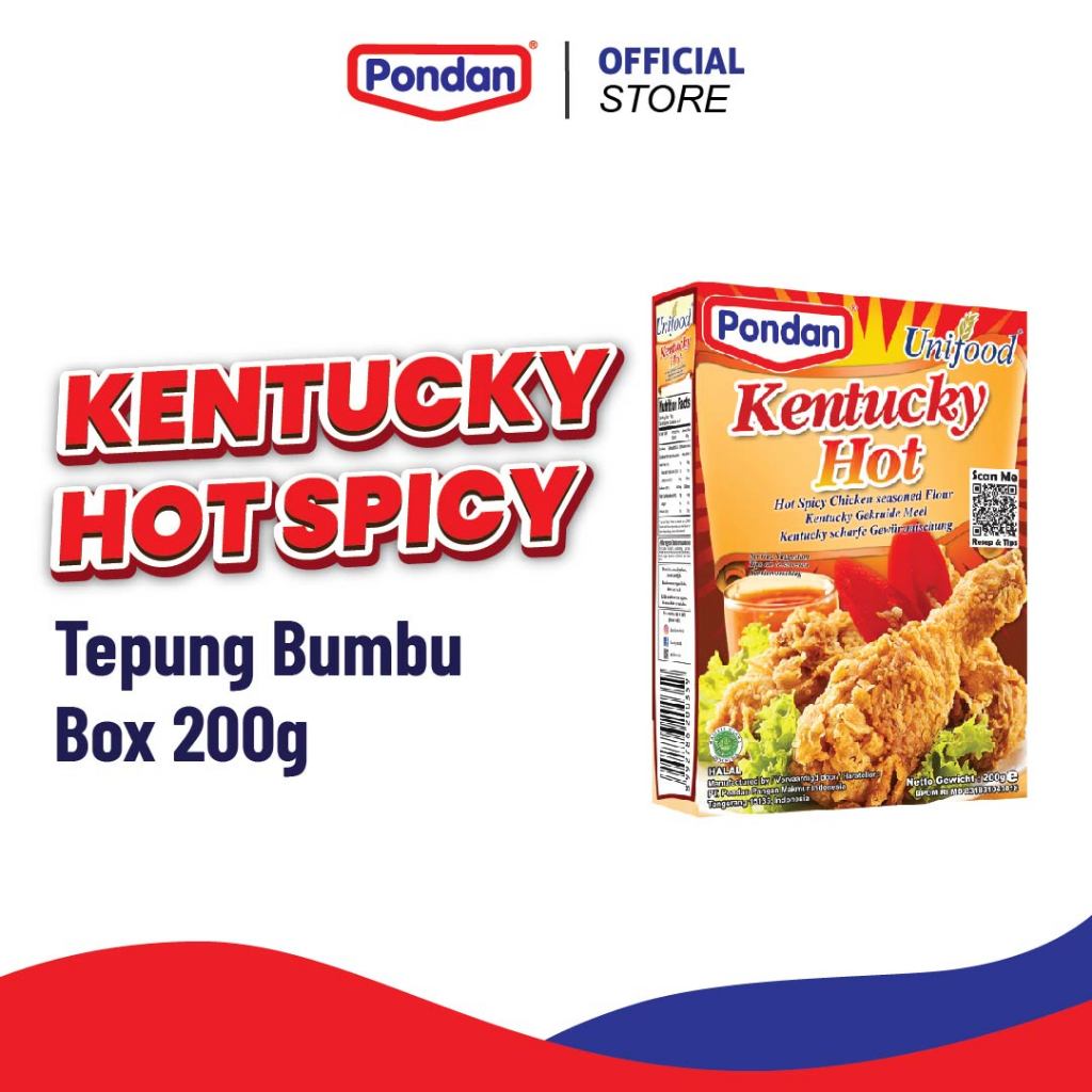 

(DISKON 50%) Pondan Unifood Kentucky Hot Spicy Box 200gr - EXPIRED DATE JUNI 2025