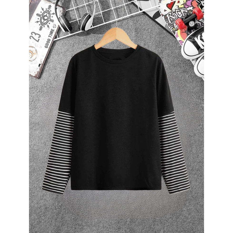 OfficialSmooth - LONGSLEEVE  DOUBLE LAYER - STRIPE - KAOS - LENGAN PANJANG