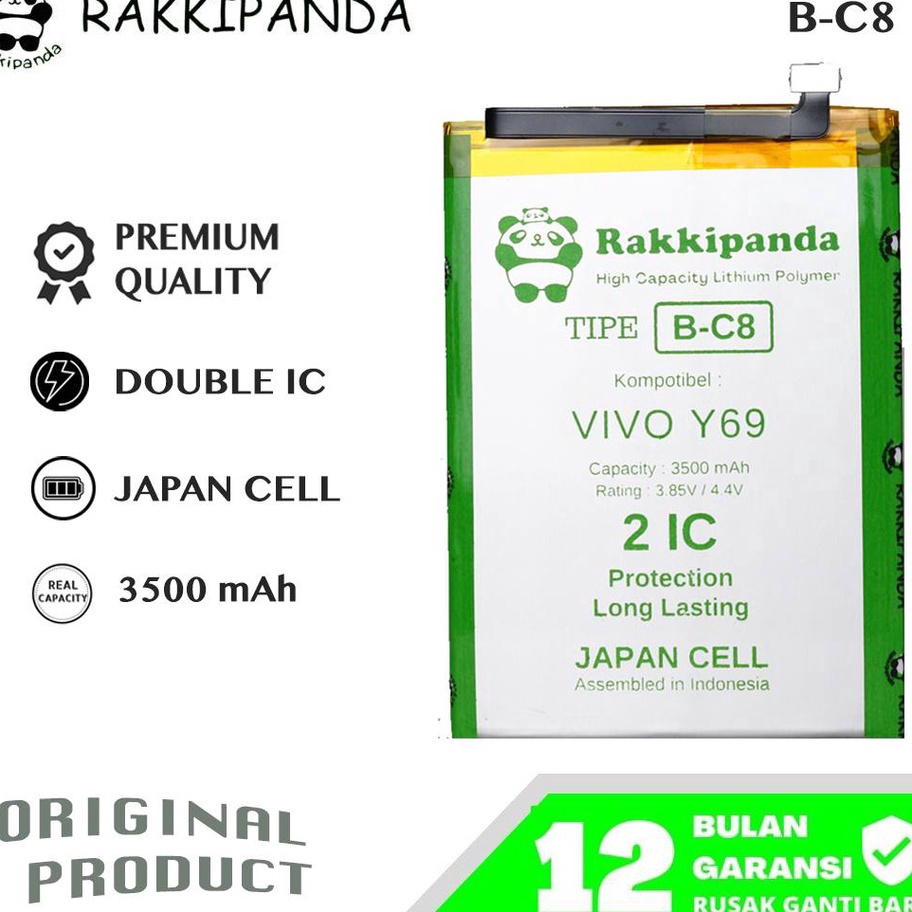 Terbaru 33 RakkiPanda  BC8 Vivo Y69 Batre Batrai Baterai