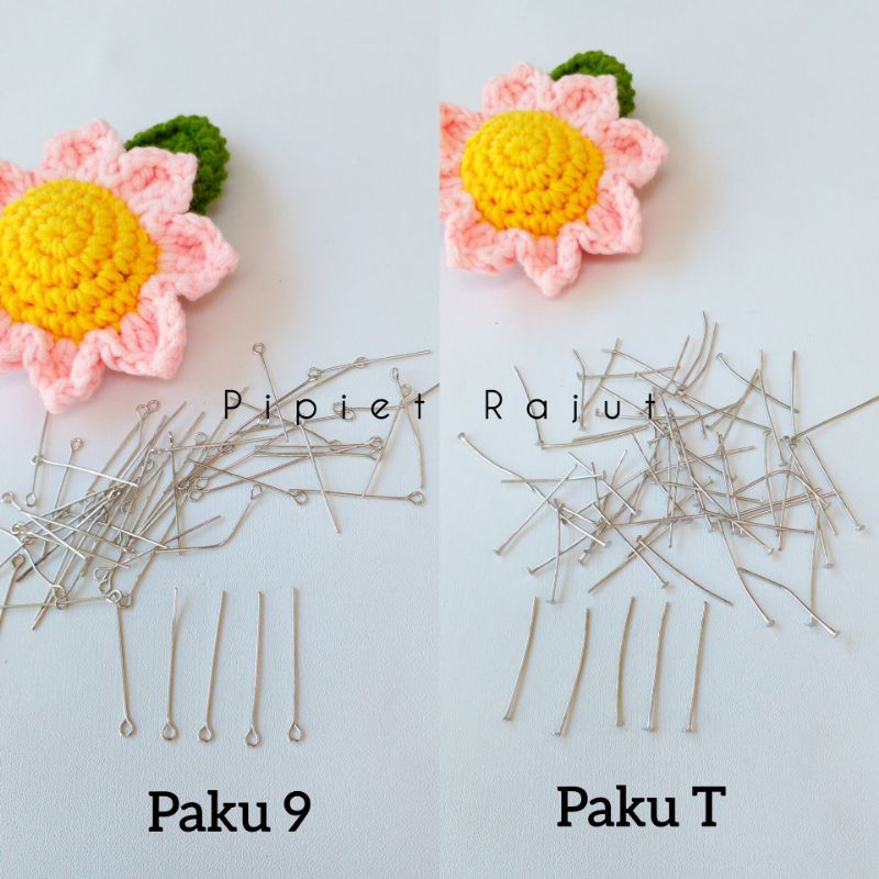 (10 gr) Paku T || Paku 9 Paku Sambung Eyepin Bahan Craft Gelang Kalung