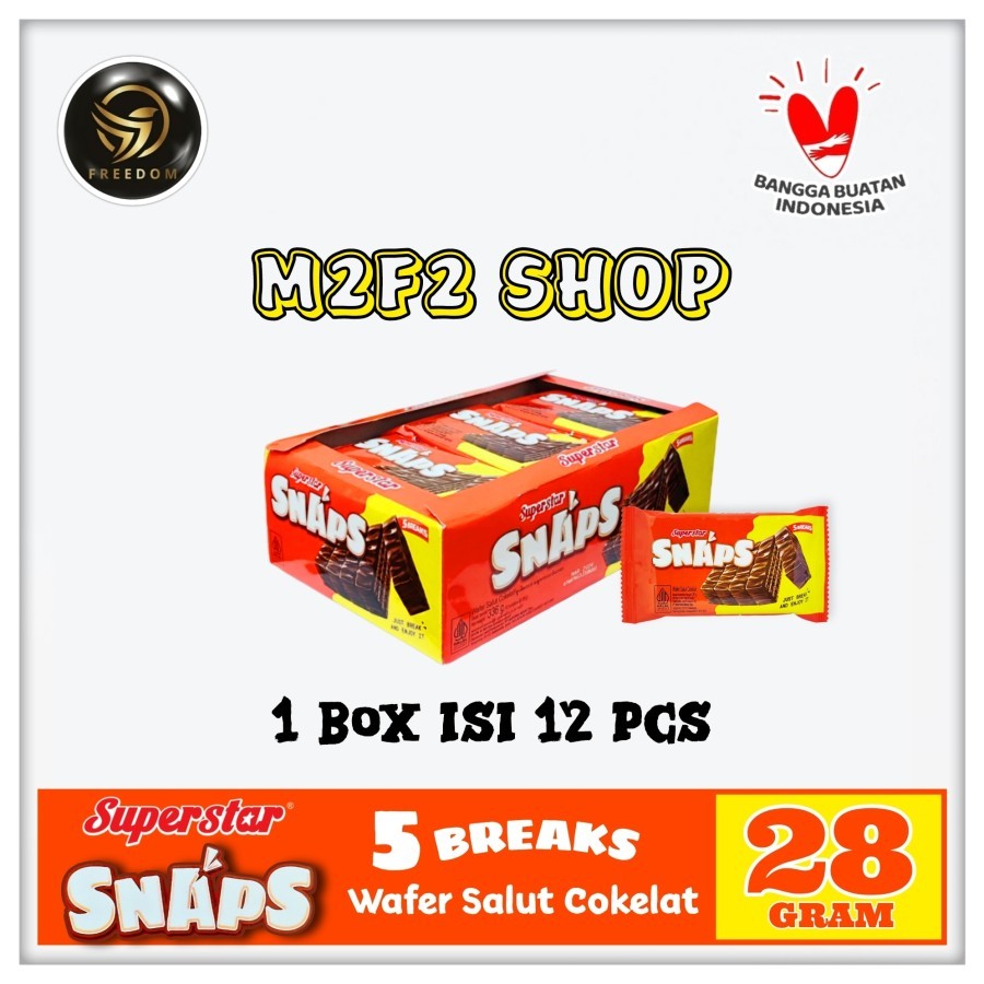 

Wafer Superstar Snaps Chocolate - 28 gr (Kemasan Pack)