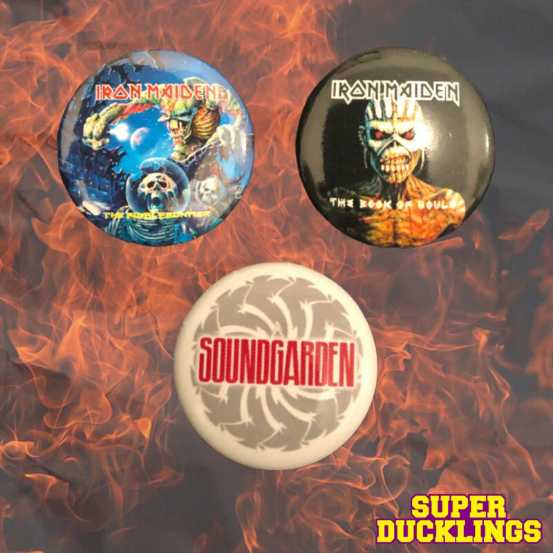 Button Pin Iron Maiden Original