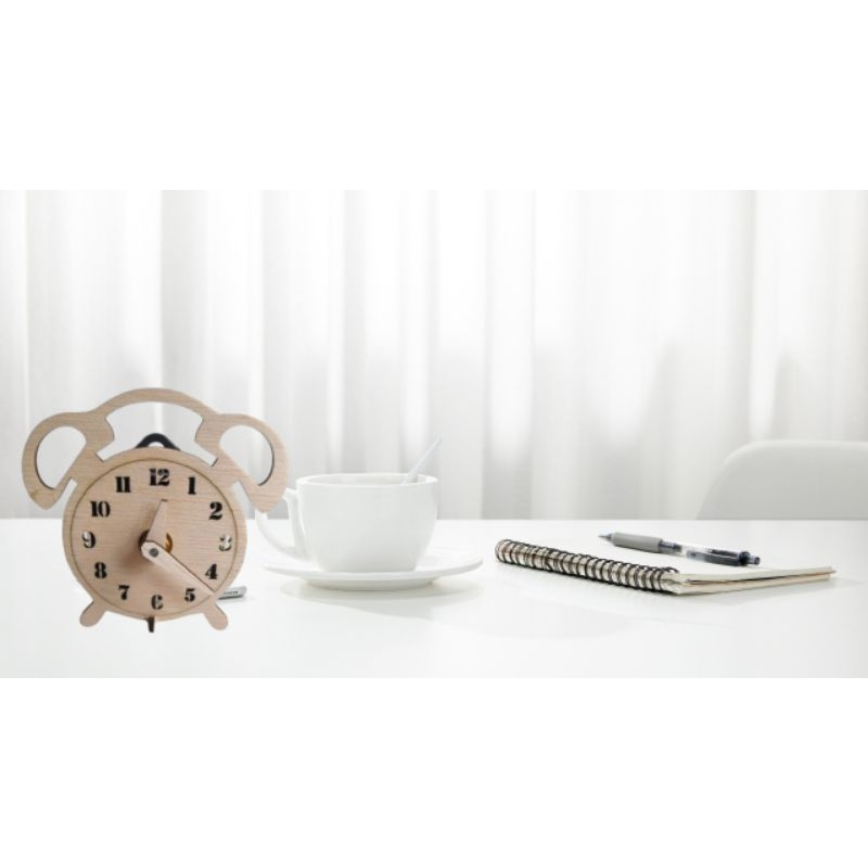 Jam Meja Aesthetic Kayu