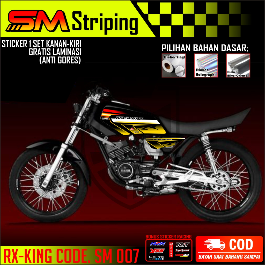 STRIPING STIKER RX KING STIKER RX KING SEMI FULL BODY VARIASI DESAIN TERBARU STRIPING VARIASI MOTOR 