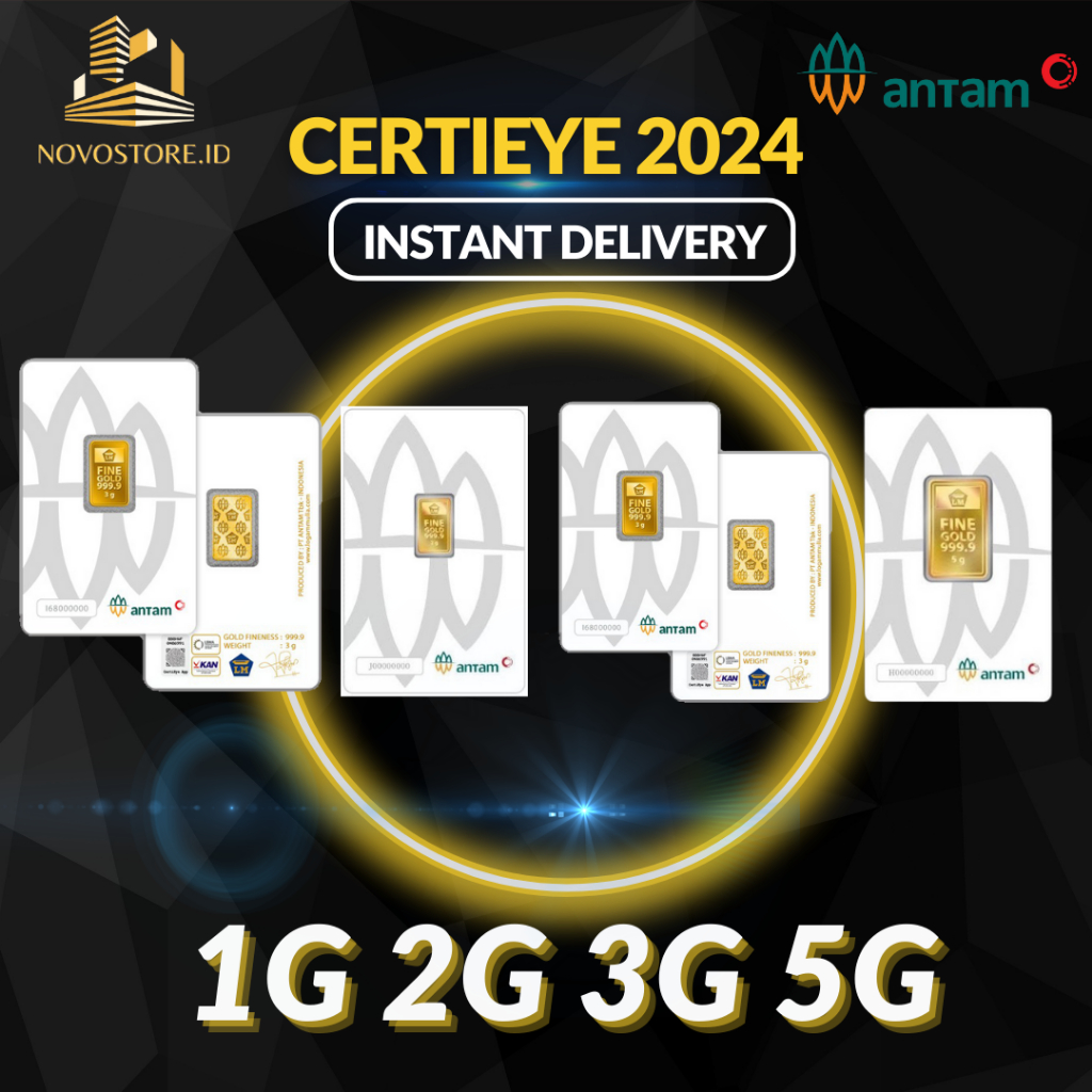 LM LOGAM MULIA ANTAM KEPING EMAS 1Gram 1Gr 1 Gr 2 Gram 2Gr 3 Gram 3Gr 5Gram 5Gr 5 Gr RM Certieye 202