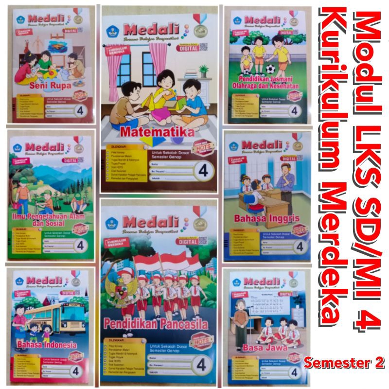 LKS SD Kelas 4 semester 2 kurikulum Merdeka terbaru Modul LKS Medali SD/MI 4