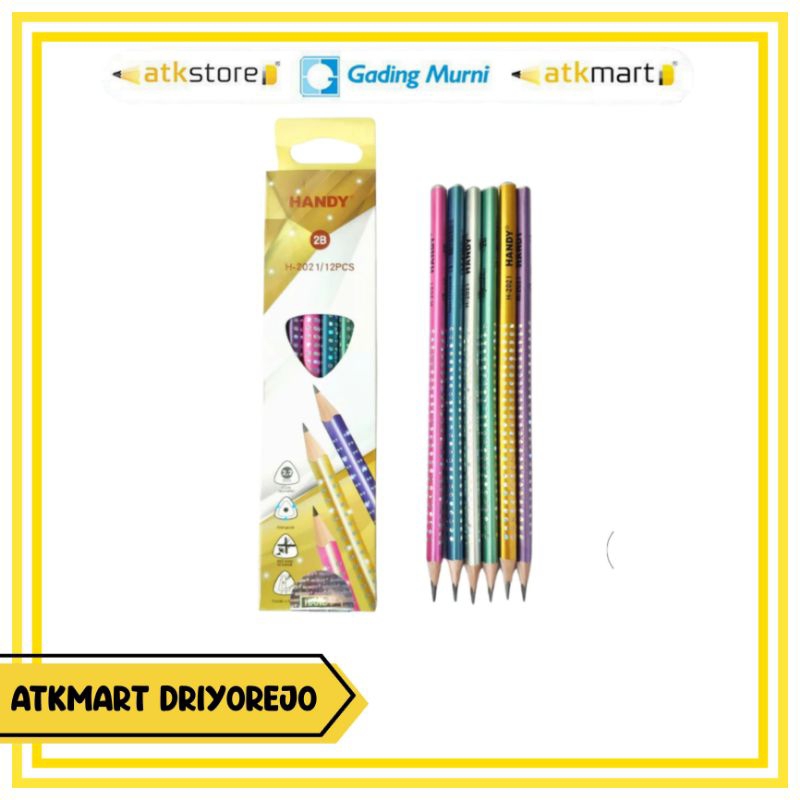

(12 PCS) PENSIL HANDY 2021 - 2B METALIK