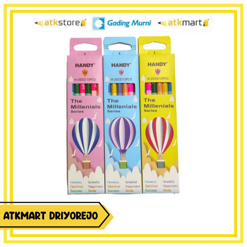 

(12 PCS) PENSIL HANDY 2022 - 2B POLOS PASTEL