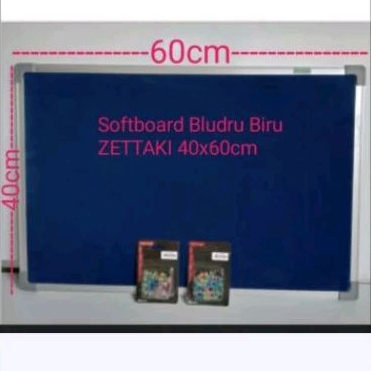 

SOFTBOARD CORK BOARD / PAPAN MADING GANTUNG BLUDRU BIRU ZETTAKI 40X60CM