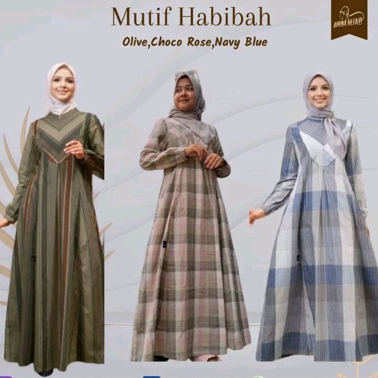 Baju gamis mutif / mutif Habibah / gamis katun / gamis dewasa / gamis ootd