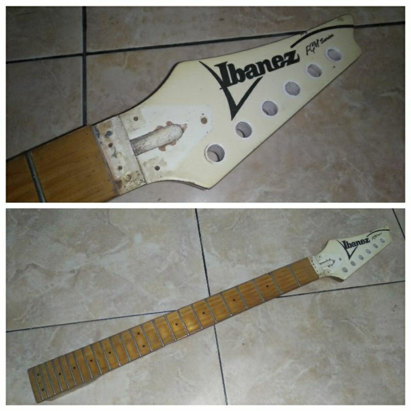 neck gitar listrik custom, model Ibanez PGM reverse headstock