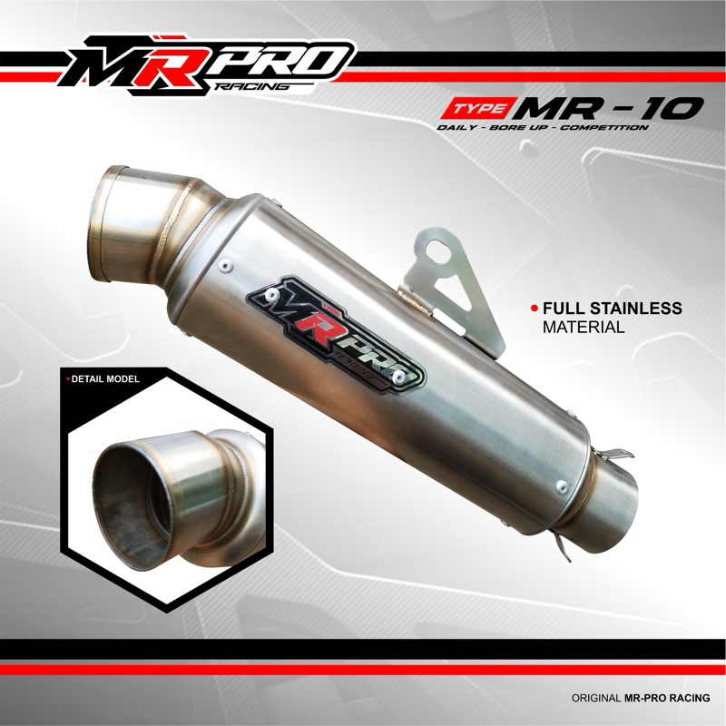 silincer racing knalpot drag MP2 harian BORE up ORIGINAL MRPRORACING
