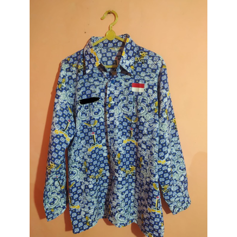 [Preloved] Seragam Batik Biru SMA 13 Semarang