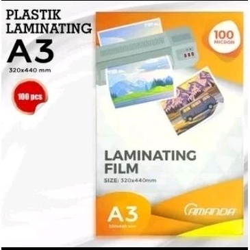 

(10 Lembar) Plastik Laminating A3 100 Micron Amanda