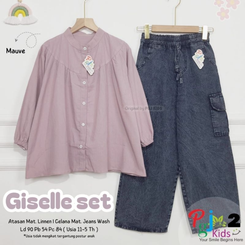 Dita set / Gisella set / setelan baju anak perempuan usia 11-15tahun / set baju anak perempuan atasa